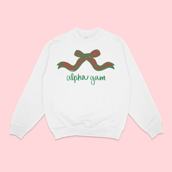 Coquette Bow Sweatshirt - Alpha Gam - Picture 1 of 1